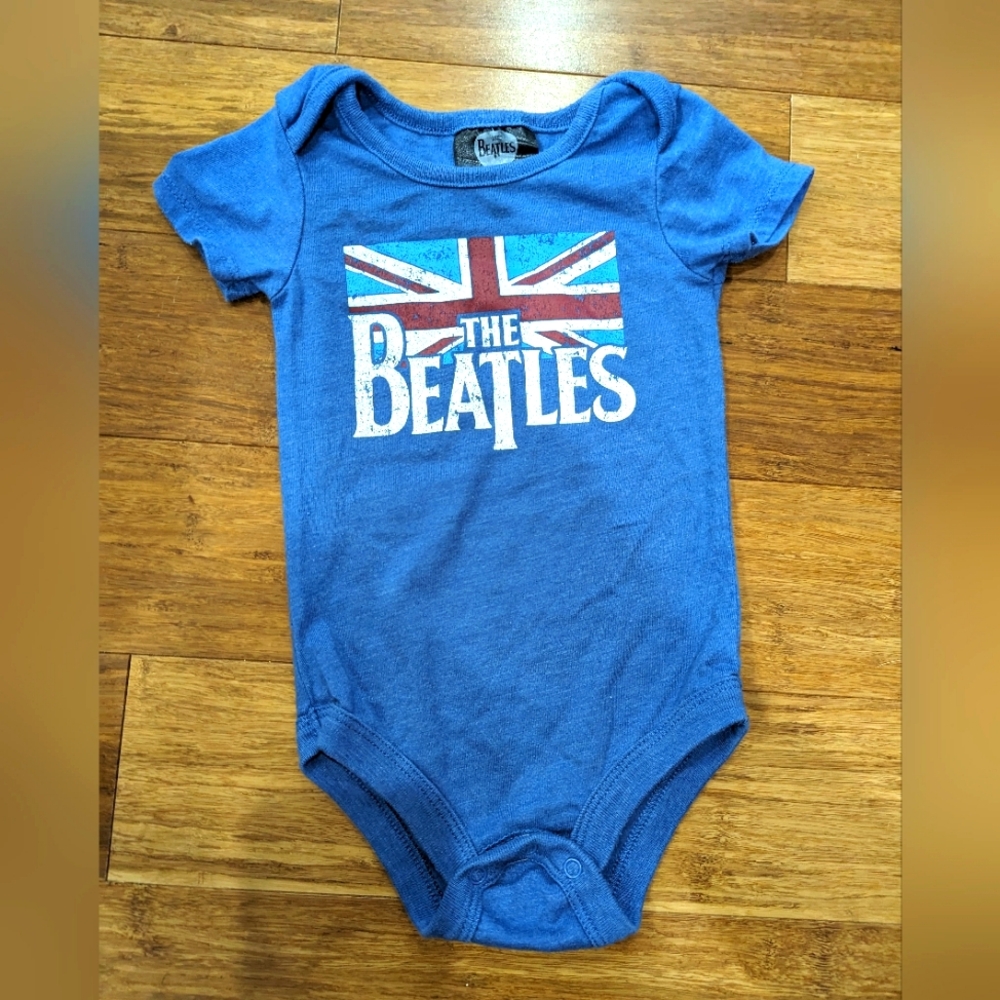 Beatles short sleeve onesie